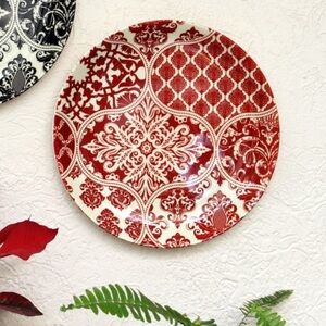 Mora Taara Res Motif Ceramic WALL PLATE, 7.5”